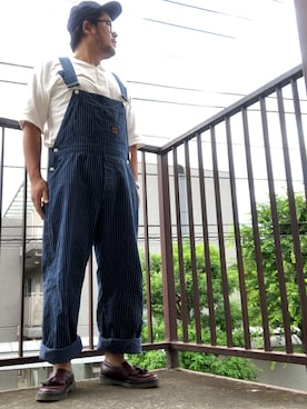 「Denime（ドゥニーム）のアイテム（サロペット/オーバーオール）」を使った、gunken5さん（メンズ・171cm）の夏コーディネート