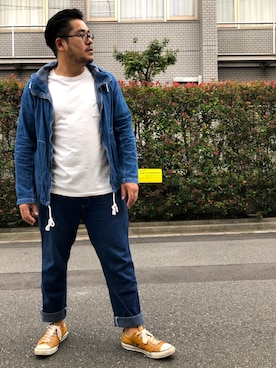 「Denime（ドゥニーム）のアイテム（その他アウター）」を使った、gunken5さん（メンズ・171cm）の秋コーディネート