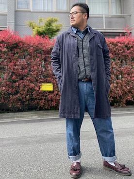 「Pherrow's（フェローズ）のアイテム（ベスト）」を使った、gunken5さん（メンズ・171cm）の春コーディネート