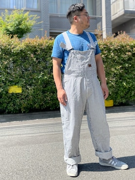 「Denime（ドゥニーム）のアイテム（オールインワン・サロペット）」を使った、gunken5さん（メンズ・171cm）の春コーディネート