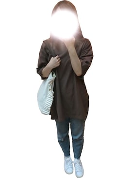 「coca（coca）（コカ）のアイテム（チュニック）」を使った、εïз 𝙣𝙖 ⁂さん（レディース・155cm）の秋コーディネート