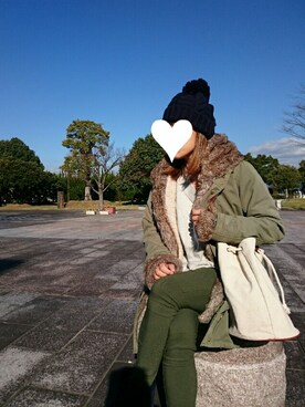「BACK NUMBER（バックナンバー）のアイテム（モッズコート）」を使った、sacoさん（レディース・148cm）の冬コーディネート