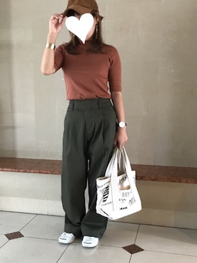 「Daniel Wellington（ダニエルウェリントン）のDaniel Wellington St Mawes 40mm（アナログ腕時計）」を使った、sacoさん（レディース・148cm）の秋コーディネート