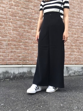 「スーパースター」｜「アイテム（オールインワン・サロペット）」を使った、sacoさん（レディース・148cm）の春コーディネート