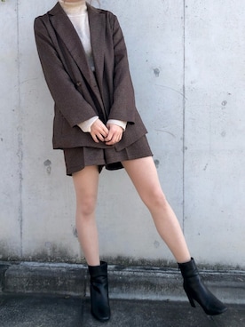 あおいさん（レディース・170cm）の冬コーディネート