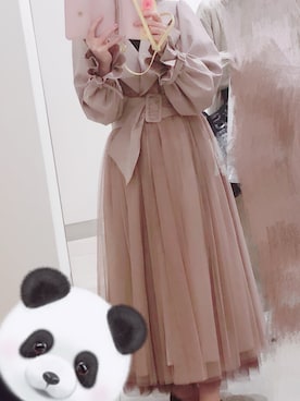 「LA BELLE ETUDE（ラベルエチュード）のアイテム（トレンチコート）」を使った、💚M💜she/themさん（レディース・158cm）の春コーディネート