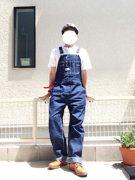 「CUSHMAN（クッシュマン）のアイテム（帽子）」を使った、ノッティーさん（メンズ・179cm）の春コーディネート