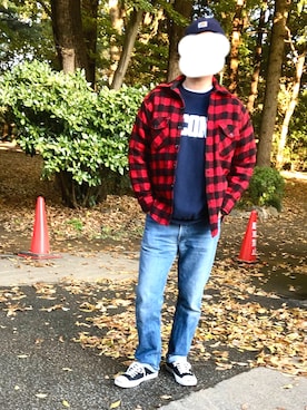 「CONVERSE（コンバース）のCONVERSE (コンバース）　JACK PURCELL　ジャックパーセル　（スニーカー）」を使った、ノッティーさん（メンズ・179cm）の秋コーディネート