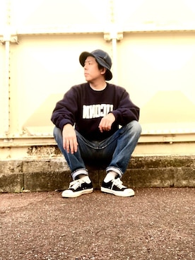 「CONVERSE（コンバース）のCONVERSE (コンバース）　JACK PURCELL　ジャックパーセル　（スニーカー）」を使った、ノッティーさん（メンズ・179cm）の秋コーディネート