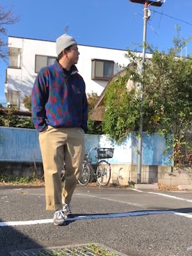 「スナップT」｜「アイテム（その他トップス）」を使った、ノッティーさん（メンズ・179cm）の秋コーディネート