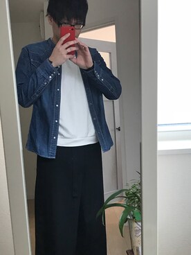 「Buffalo Bobs（バッファローボブズ）のアイテム（デニムジャケット）」を使った、Yuhさん（メンズ・183cm）の春コーディネート