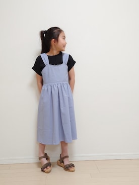 「おんなのこコーデ」｜「アイテム（サンダル）」を使った、avv_kidsstaffさん（キッズ・120cm）の春コーディネート
