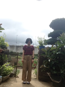 「雨が降りそう」｜NANAEさん（レディース・155cm）の夏コーディネート