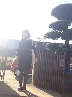 「ボアスニーカー」｜NANAEさん（レディース・155cm）の冬コーディネート