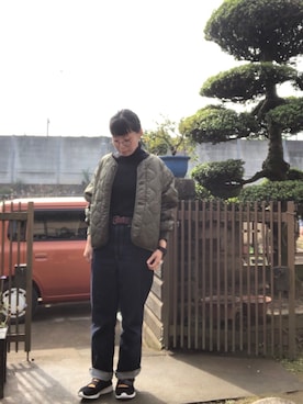 「ボアスニーカー」｜NANAEさん（レディース・155cm）の秋コーディネート