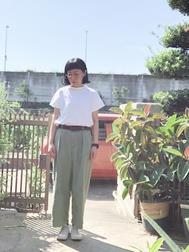 「暑すぎる」｜NANAEさん（レディース・155cm）の秋コーディネート
