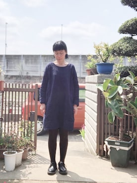 「G-SHOCK」｜「アイテム（ワンピース/ドレス）」を使った、NANAEさん（レディース・155cm）の春コーディネート