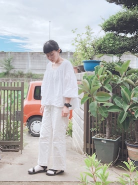 「G-SHOCK」｜「アイテム（その他）」を使った、NANAEさん（レディース・155cm）の秋コーディネート