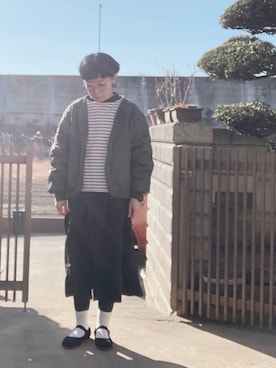 「LAKOLE（ラコレ）のアイテム（ワンピース）」を使った、NANAEさん（レディース・155cm）の冬コーディネート