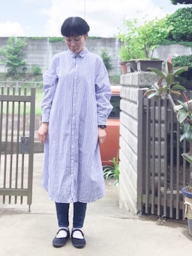 「G-SHOCK」｜「アイテム（ワンピース/ドレス）」を使った、NANAEさん（レディース・155cm）の夏コーディネート