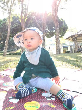 「cotton on（コットンオン）のアイテム」を使った、rinusさん（キッズ・80cm）の冬コーディネート