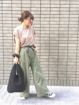 「アイテム（カーゴパンツ）」を使った、maaao！さん（レディース・151cm）の夏コーディネート