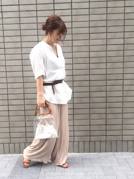 「アイテム（バングル/リストバンド）」を使った、maaao！さん（レディース・151cm）の夏コーディネート