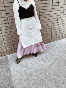「平成最後のWEARISTAセンバツ」｜「アイテム（シャツワンピース）」を使った、maaao！さん（レディース・150cm）の春コーディネート