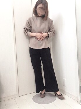 「DURAS（デュラス）のアイテム（シューズ）」を使った、tomさん（レディース・155cm）の冬コーディネート