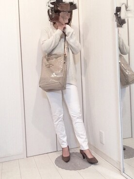 「DURAS（デュラス）のアイテム（シューズ）」を使った、tomさん（レディース・155cm）の冬コーディネート