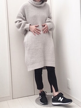 「アイテム（ワンピース）」を使った、tomさん（レディース・155cm）の冬コーディネート