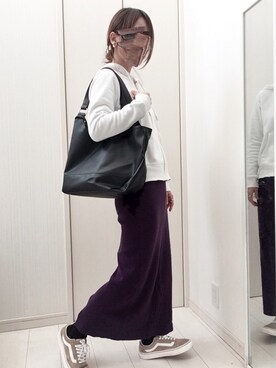 「ジーナシス」｜「アイテム（パーカー）」を使った、tomさん（レディース・155cm）の冬コーディネート