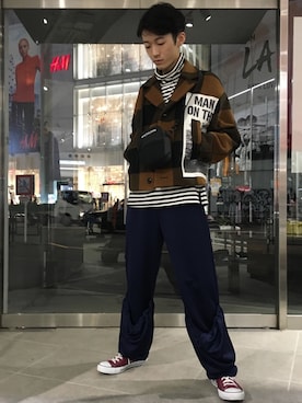 「soe（ソーイ）のアイテム（ジャケット/アウター）」を使った、大輝さん（メンズ・174cm）の秋コーディネート