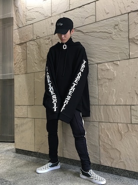 「Danke schon」｜「アイテム（スリッポン）」を使った、大輝さん（メンズ・174cm）の秋コーディネート