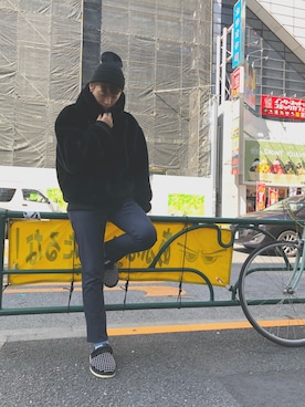 「KaneZ（ケインズ）のアイテム（ニットキャップ/ビーニー）」を使った、大輝さん（メンズ・174cm）の秋コーディネート