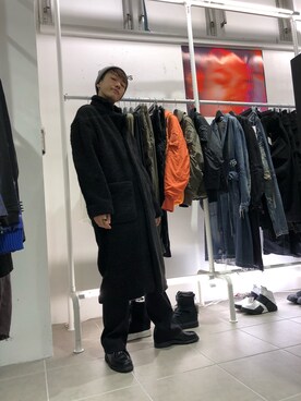 「DANKE SCHON（ダンケシェーン）のアイテム（チェスターコート）」を使った、大輝さん（メンズ・174cm）の秋コーディネート