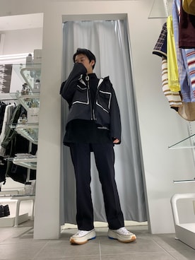 「WHITELAND（ホワイトランド）のアイテム（ブルゾン）」を使った、大輝さん（メンズ・174cm）の春コーディネート