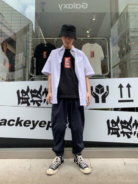 「L.H.P（エルエイチピー）のアイテム（帽子）」を使った、大輝さん（メンズ・174cm）の春コーディネート