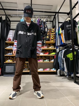 「レーヨンシャツ」｜「アイテム（キャップ）」を使った、大輝さん（メンズ・175cm）の夏コーディネート