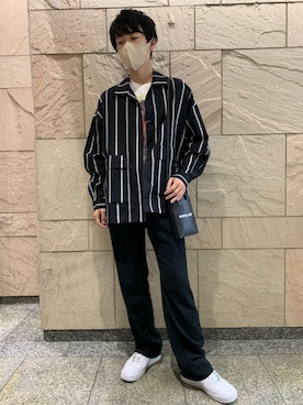 「WHITELAND（ホワイトランド）のアイテム（バッグ）」を使った、大輝さん（メンズ・174cm）の夏コーディネート