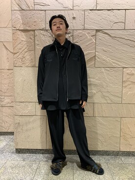 「プリーツ」｜「アイテム（ブルゾン）」を使った、大輝さん（メンズ・174cm）の冬コーディネート