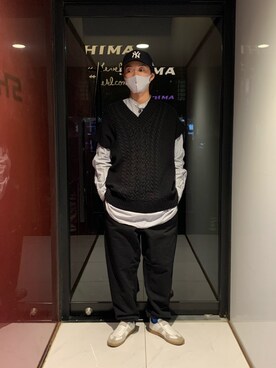 「Danke schon」｜「アイテム（スウェットパンツ）」を使った、大輝さん（メンズ・174cm）の冬コーディネート
