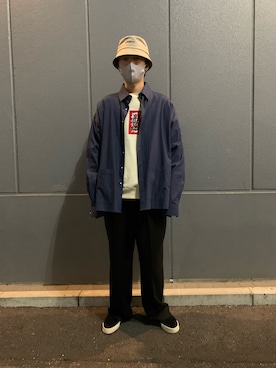 「KaneZ（ケインズ）のアイテム」を使った、大輝さん（メンズ・174cm）の春コーディネート