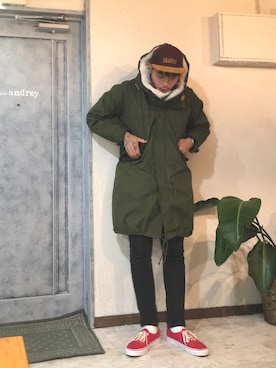 「VANS AUTHENTIC」｜junya_mochizukiさん（メンズ・177cm）の冬コーディネート