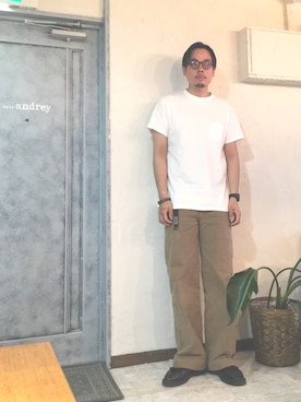 「N.HOOLYWOOD」｜「アイテム（その他シューズ）」を使った、junya_mochizukiさん（メンズ・177cm）の春コーディネート