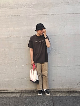 「N.HOOLYWOOD」｜「アイテム（スリッポン）」を使った、junya_mochizukiさん（メンズ・177cm）の夏コーディネート