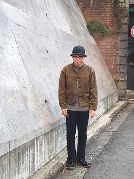 「STABILIZER GNZ（スタビライザージーンズ）のアイテム（ジャケット/アウター）」を使った、junya_mochizukiさん（メンズ・177cm）の秋コーディネート