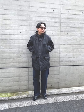 「STABILIZER GNZ（スタビライザージーンズ）のアイテム（パンツ）」を使った、junya_mochizukiさん（メンズ・177cm）の冬コーディネート