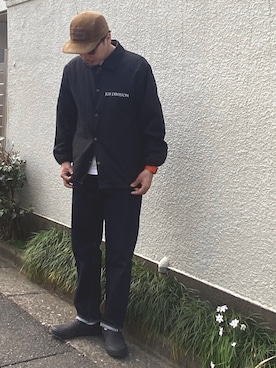 「N.HOOLYWOOD」｜「アイテム（スリッポン）」を使った、junya_mochizukiさん（メンズ・177cm）の春コーディネート