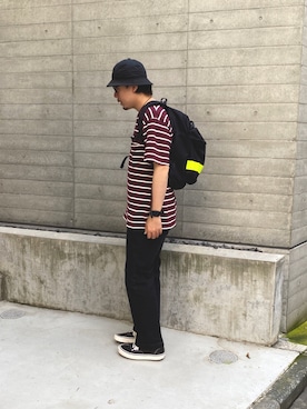 「STABILIZER GNZ（スタビライザージーンズ）のアイテム」を使った、junya_mochizukiさん（メンズ・177cm）の夏コーディネート